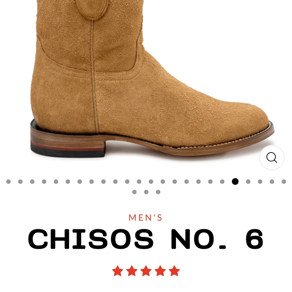 No. 6 Men's Chisos Roughout Cowboy Boots